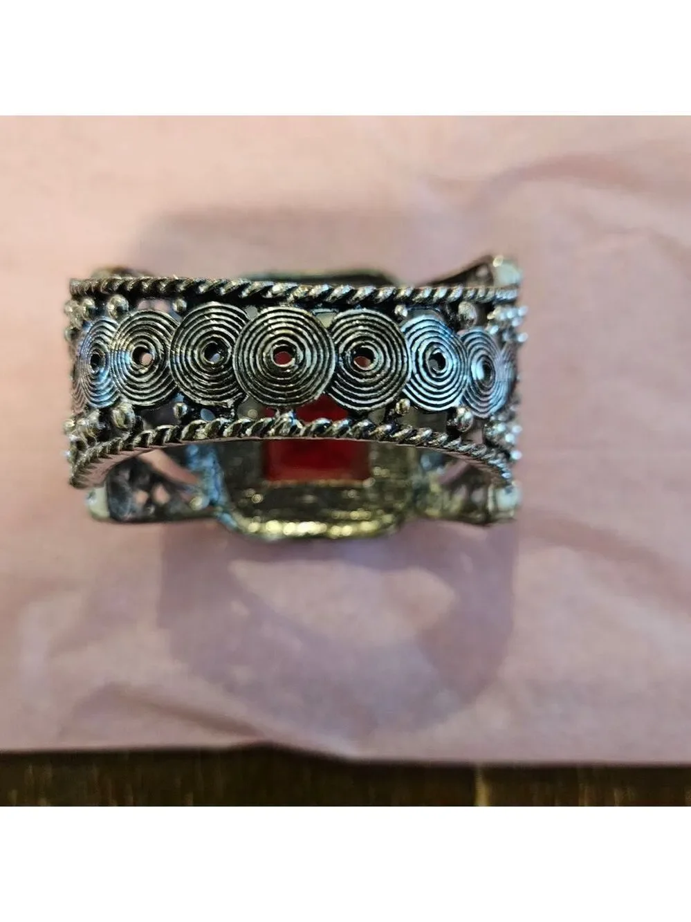 Women's Unbranded Boho Bracelet One Size Red and Silver